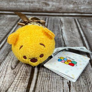 Winnie the Pooh Disney Tsum Tsum Polka Dot Brown Bow Valentine's Day Heart Plush
